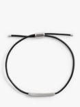 Coach Unisex Logo Leather Slider Bracelet, Black