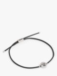 Coach Unisex Rexy Logo Leather Slider Bracelet, Black