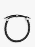 Coach Leather Braided Bracelet, Black