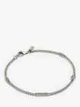 Coach Mixed Charm Sturdy Curb Chain Bracelet, Silver