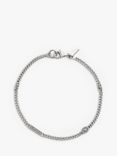 Coach Mixed Charm Sturdy Curb Chain Bracelet, Silver