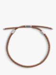 Coach Leather Braided Bracelet, Brown