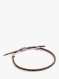 Coach Leather Braided Bracelet, Brown