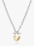 Coach Heart Padlock Link Chain Necklace, Multi