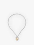 Coach Heart Padlock Link Chain Necklace, Multi