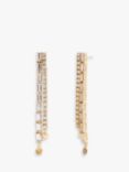 Coach Mixed Tennis Linear Earrings, Gold/Crystal