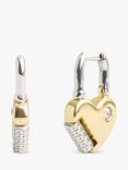 Coach Heart Padlock Earrings, Multi