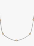 AllSaints Nugget Station Necklace, Silver/Gold