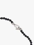 AllSaints Unisex Faux Pearls Collar Necklace, Warm Silver