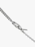 AllSaints Unisex Mixed Chain Strand Necklace, Warm Silver