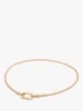 AllSaints Hexagon and Curb Chain Collar Necklace, Warm Brass