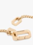 AllSaints Hexagon and Curb Chain Collar Necklace, Warm Brass