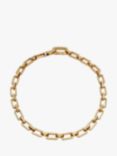 AllSaints Hexagon Link Chain Necklace, Warm Brass