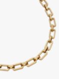 AllSaints Hexagon Link Chain Necklace, Warm Brass