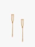 AllSaints Linear Drop Earrings, Warm Brass