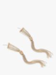 AllSaints Linear Drop Earrings, Warm Brass