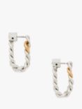 AllSaints Chain Drop Earrings, Warm Silver