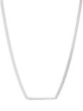 Lauren Ralph Lauren Sterling Silver Logo Bar Chain Necklace, Silver