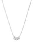 Lauren Ralph Lauren Sterling Silver Pave Rondelle Pendant Necklace, Silver