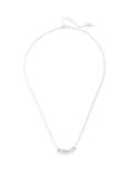 Lauren Ralph Lauren Sterling Silver Pave Rondelle Pendant Necklace, Silver