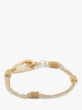 AllSaints Chain Wrap Curb Chain Bracelet, Warm Brass