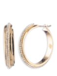 Lauren Ralph Lauren Pave Crystal Hoop Earrings, Gold