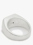 AllSaints Unisex Hexagon Signet Ring, Warm Silver