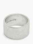 AllSaints Unisex Chunky Wide Band Ring, Warm Silver