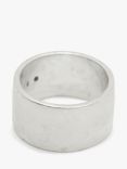 AllSaints Unisex Chunky Wide Band Ring, Warm Silver