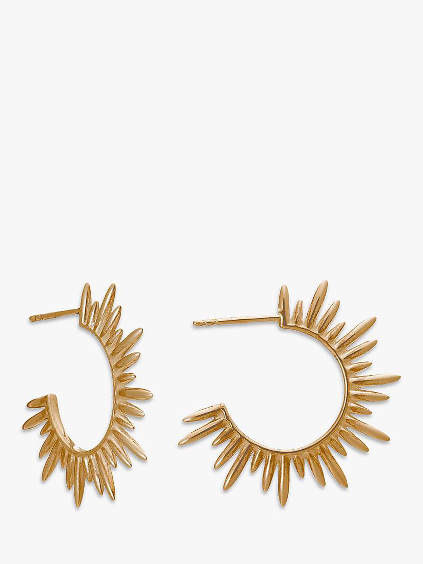 Buy Rachel Jackson London Electric Goddess Art Deco Sun Hoop Earrings, Gold Online at johnlewis.com