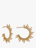 Rachel Jackson London Electric Goddess Art Deco Sun Hoop Earrings, Gold