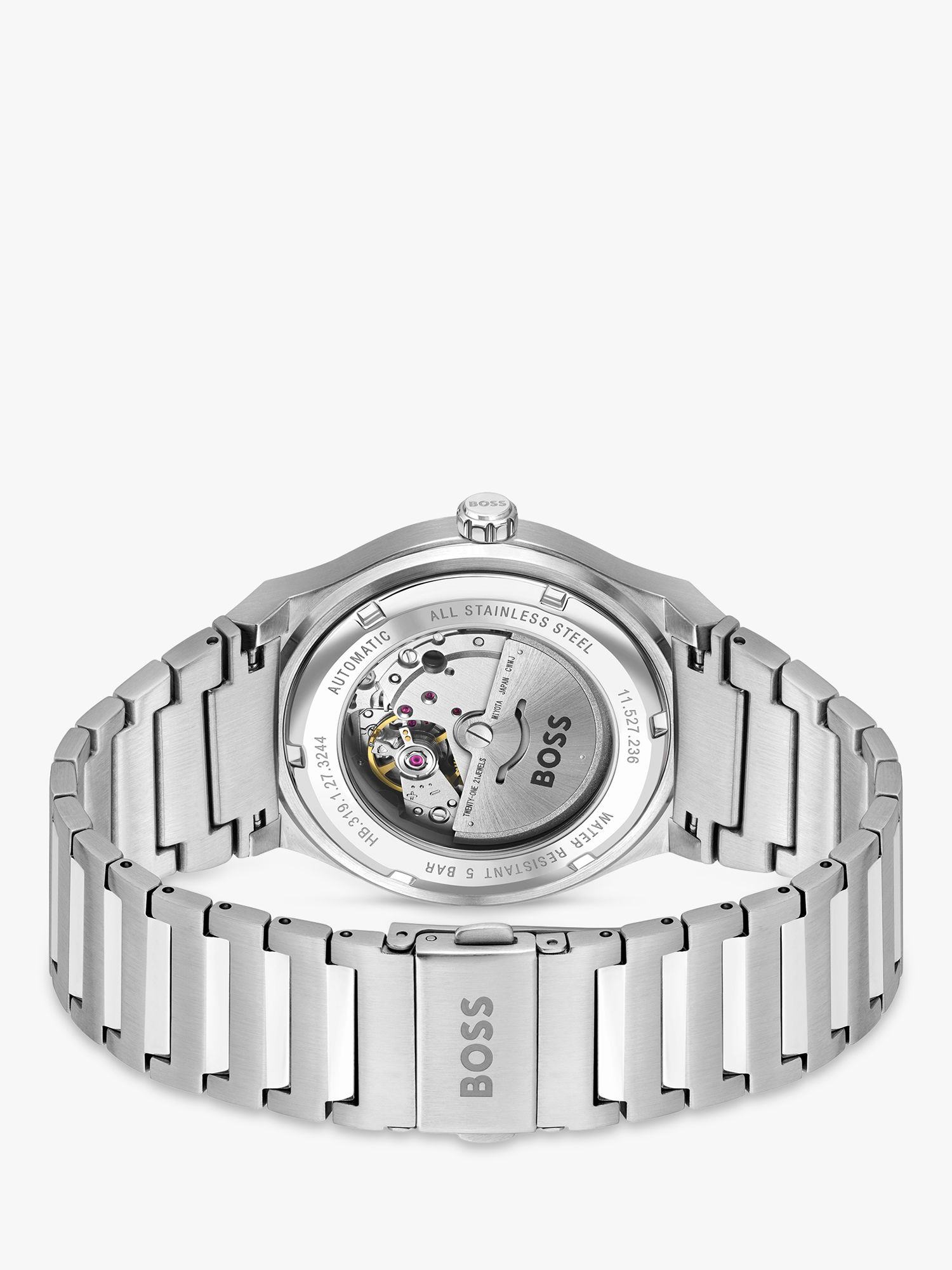 Buy BOSS Men's Candor Automatic Textured Dial Bracelet Strap Watch Online at johnlewis.com