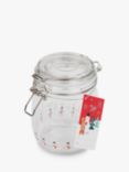 Tala Snowman Clip-Top Glass Storage Jar, 750ml, Clear/White