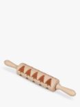 Tala Christmas Tree Print Beech Wood Rolling Pin, Natural