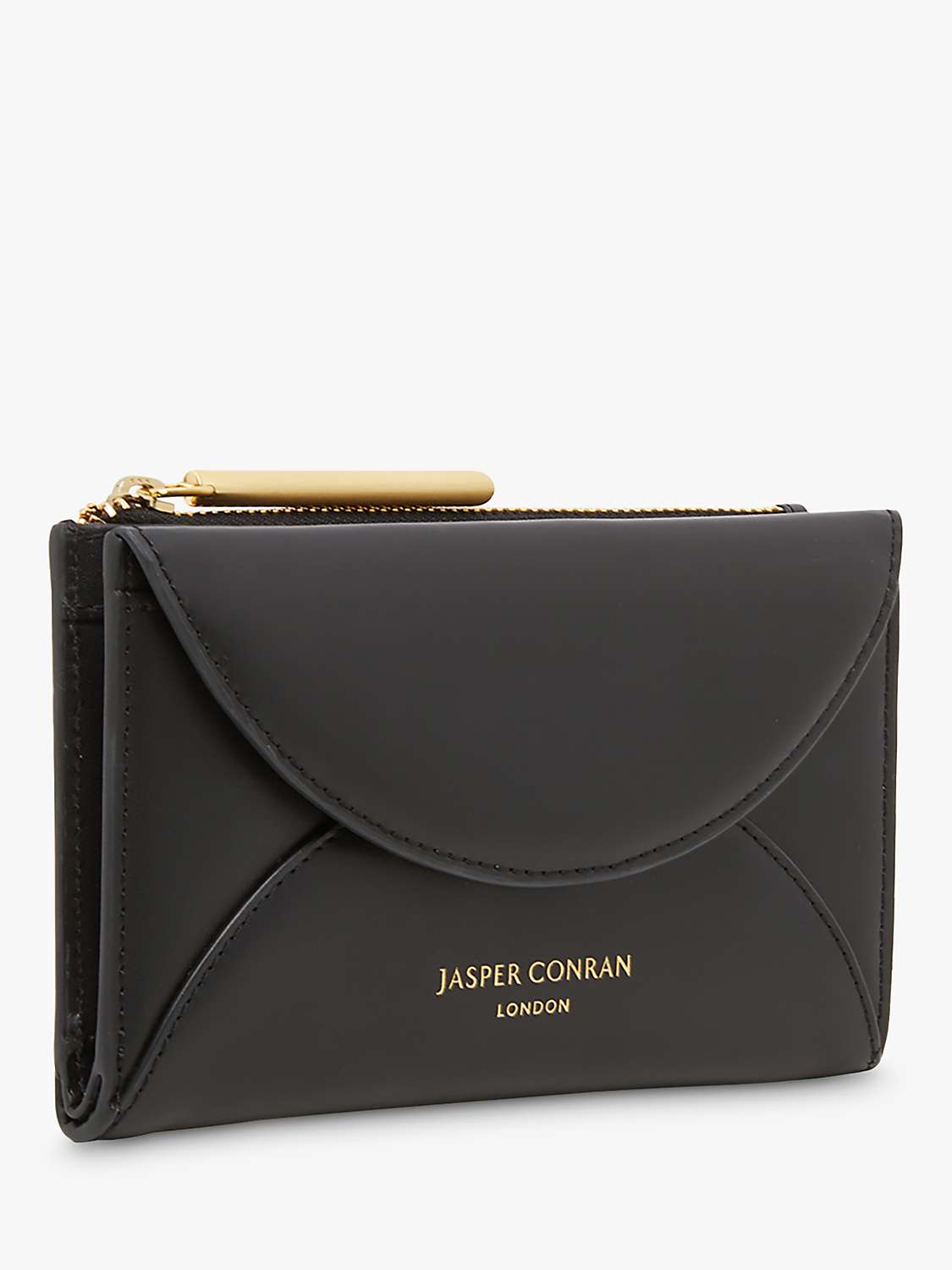 Buy Jasper Conran London Darcey Medium Leather Purse, Black Online at johnlewis.com