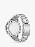Citizen AT8220-55L Men's Pro Master Eco-Drive Chronograph Date Bracelet Strap Watch, Silver/Blue