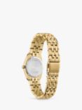 Citizen EW2712-55E Women's Eco-Drive Date Crystal Bracelet Strap Watch, Gold/Black
