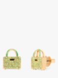 kate spade new york Treasure Bag Stud Earrings, Green/Gold