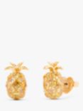 kate spade new york Treasure Pineapple Stud Earrings, Yellow/Gold