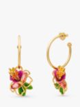 kate spade new york Floral Hoop Earrings, Multi