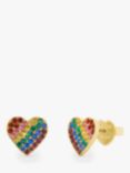 kate spade new york Rainbow Heart Stud Earrings, Multi