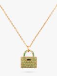 kate spade new york Treasure Bag Pendant Necklace, Green/Gold
