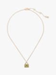 kate spade new york Treasure Bag Pendant Necklace, Green/Gold