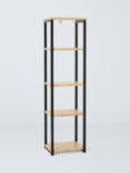 John Lewis ANYDAY Bamboo Tall Narrow Shelving Unit, Natural