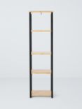 John Lewis ANYDAY Bamboo Tall Narrow Shelving Unit, Natural