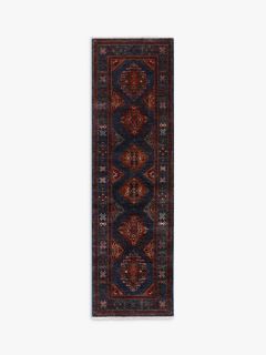 Gooch Oriental Supreme Kazak Runner Rug, L254 x W74 cm, Blue