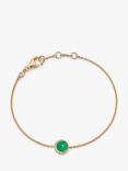 Astley Clarke Chalcedony & White Sapphire Luna Chain Bracelet, Gold