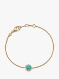 Astley Clarke Amazonite & White Sapphires Luna Chain Bracelet, Gold