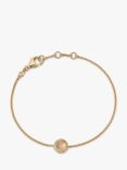 Astley Clarke Moonstone & White Sapphires Luna Chain Bracelet, Gold