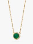 Astley Clarke Chalcedony & White Sapphires Luna Pendant Necklace, Gold
